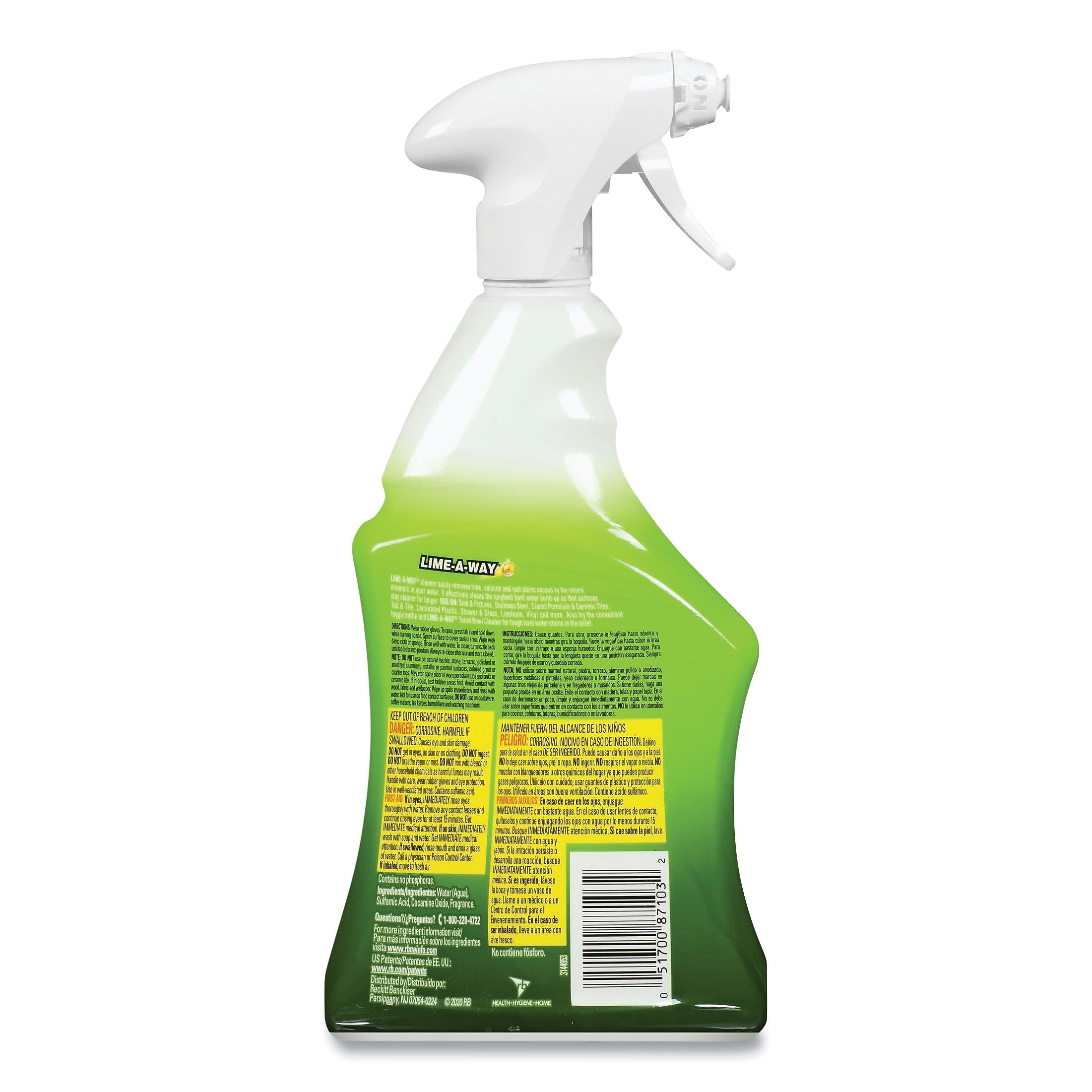 LIME-A-WAY Lime, Calcium and Rust Remover, 22 oz Spray Bottle (RAC87103)