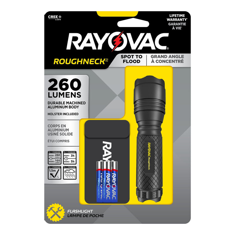 Rayovac LED Aluminum Flashlight, Black