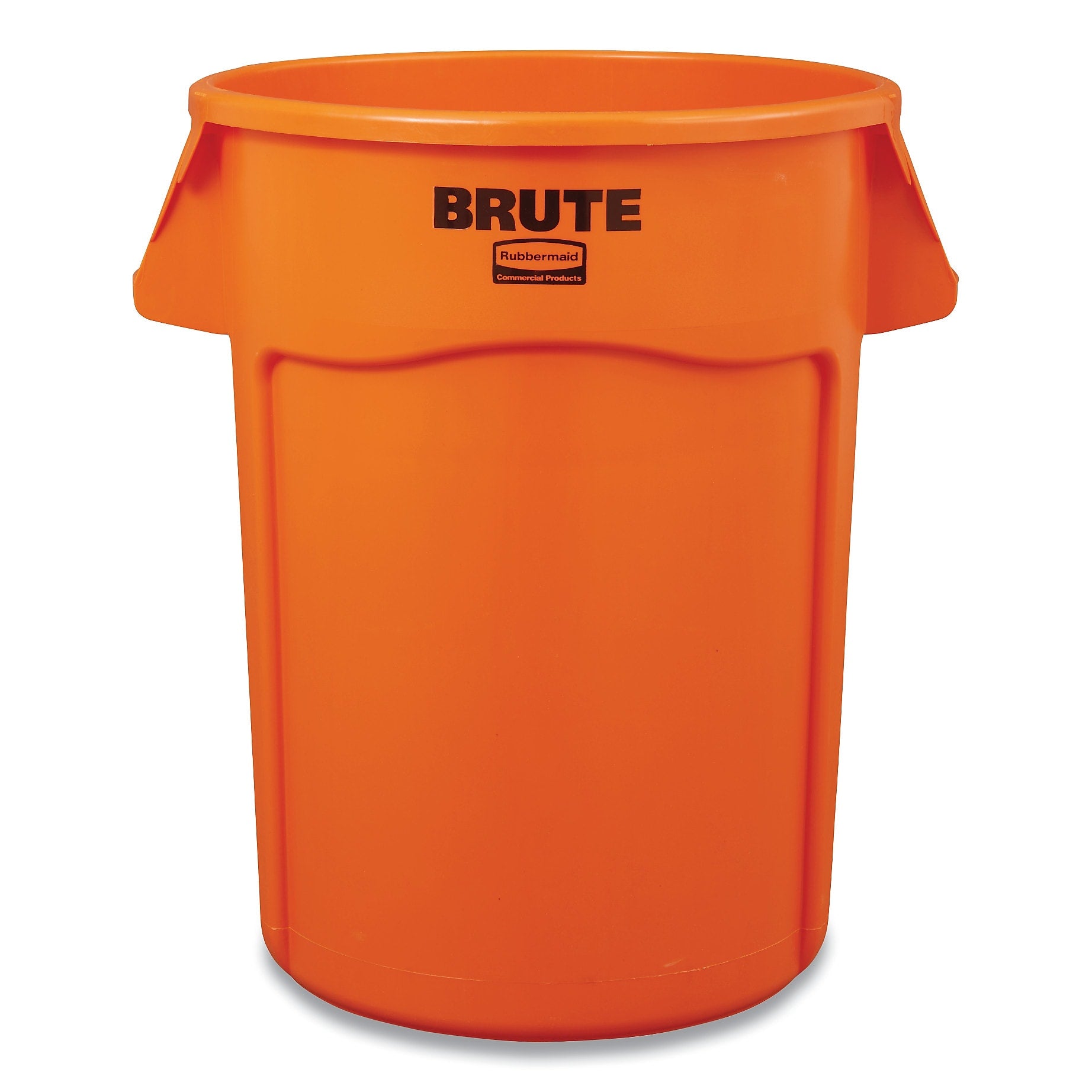 Rubbermaid Commercial Brute Round Containers, 32 gal, Orange