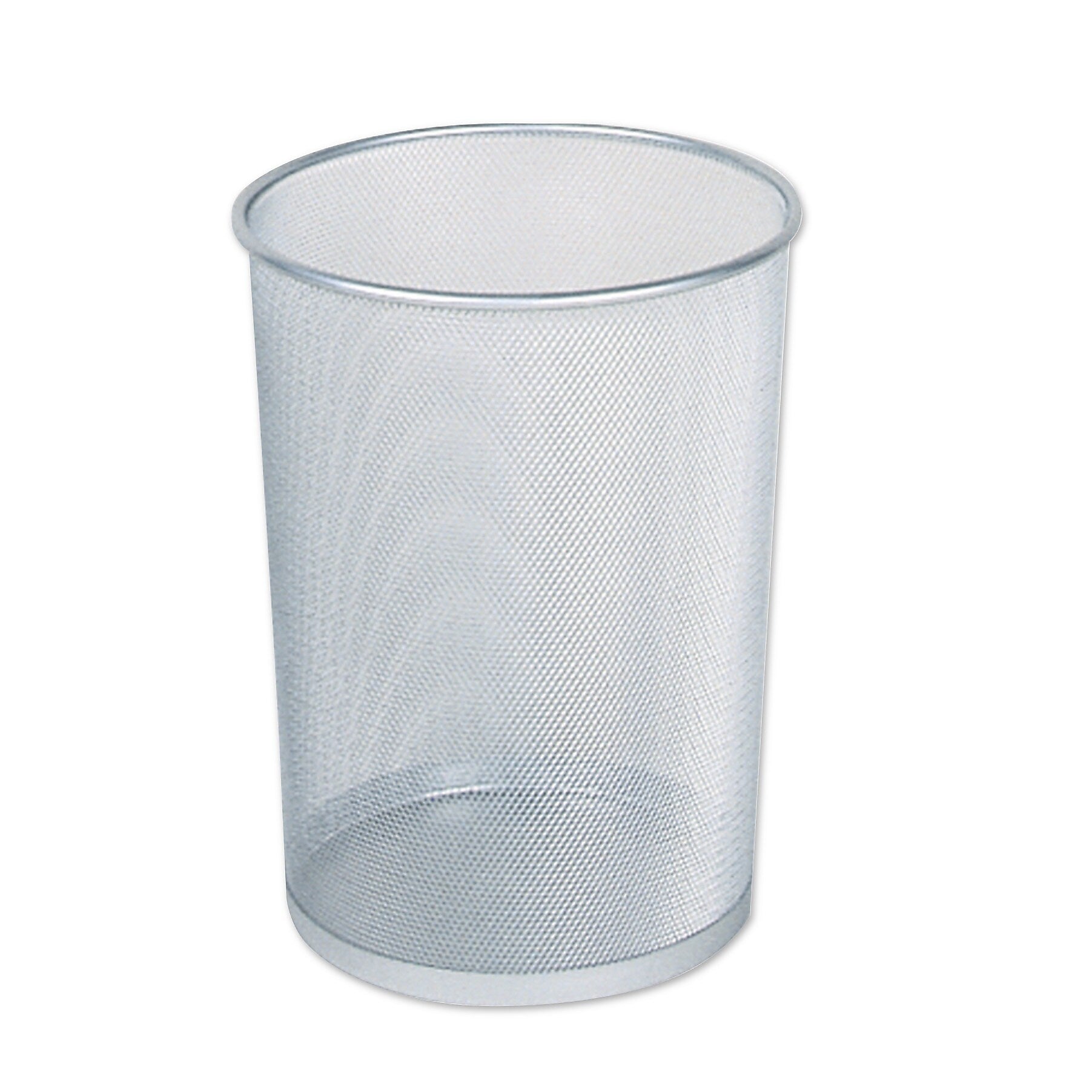Rubbermaid Commercial Steel Mesh Wastebasket, Round, 5 gal, Silver