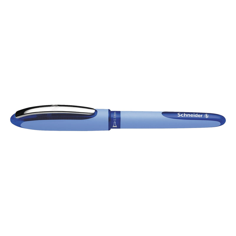 Schneider One Hybrid N Rollerball Pen, Extra Fine Point, Blue Ink, 10/Box (183403)