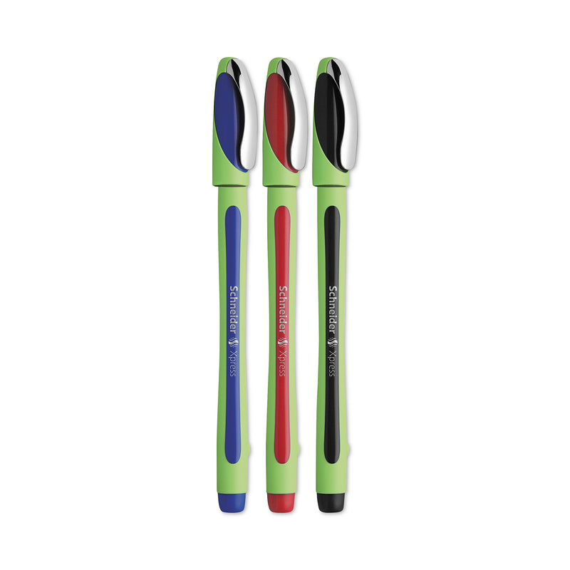 Schneider Xpress Felt Pen, Fine Point, Assorted Inks, 3/Pack (190093)