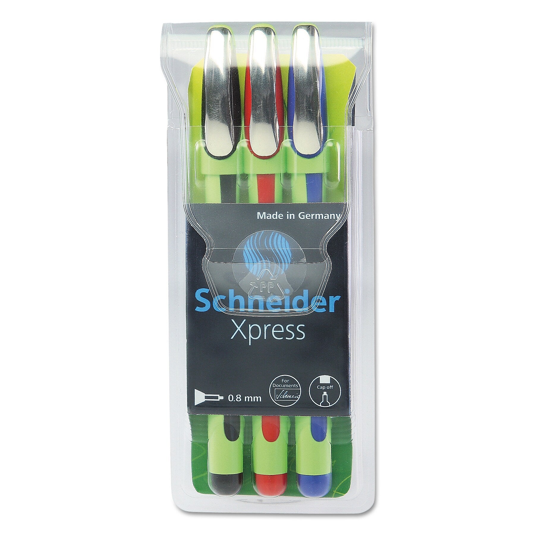 Schneider Xpress Felt Pen, Fine Point, Assorted Inks, 3/Pack (190093)