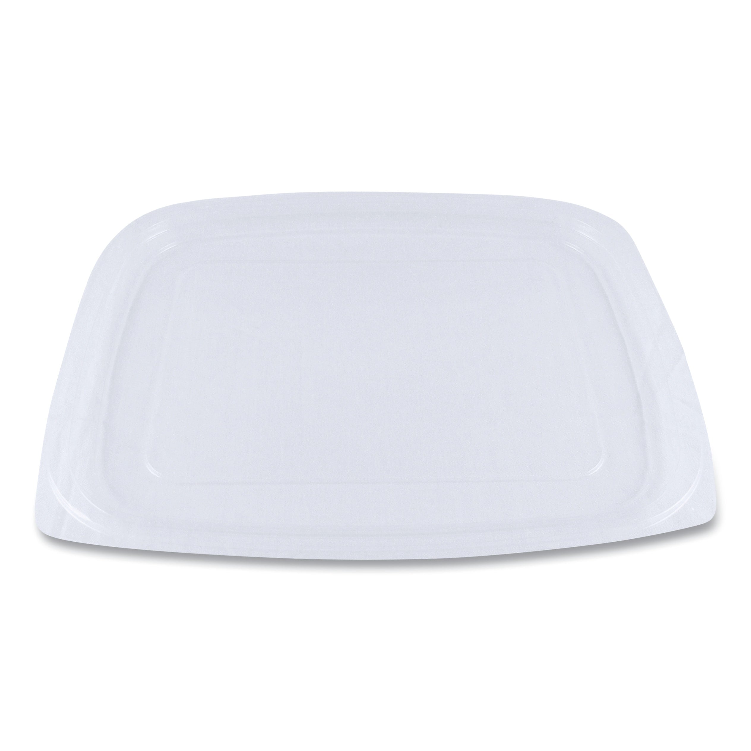 World Centric PLA Rectangular Deli Container Lids, 6.5 x 7.5 x 0.3, Clear, 600/Carton