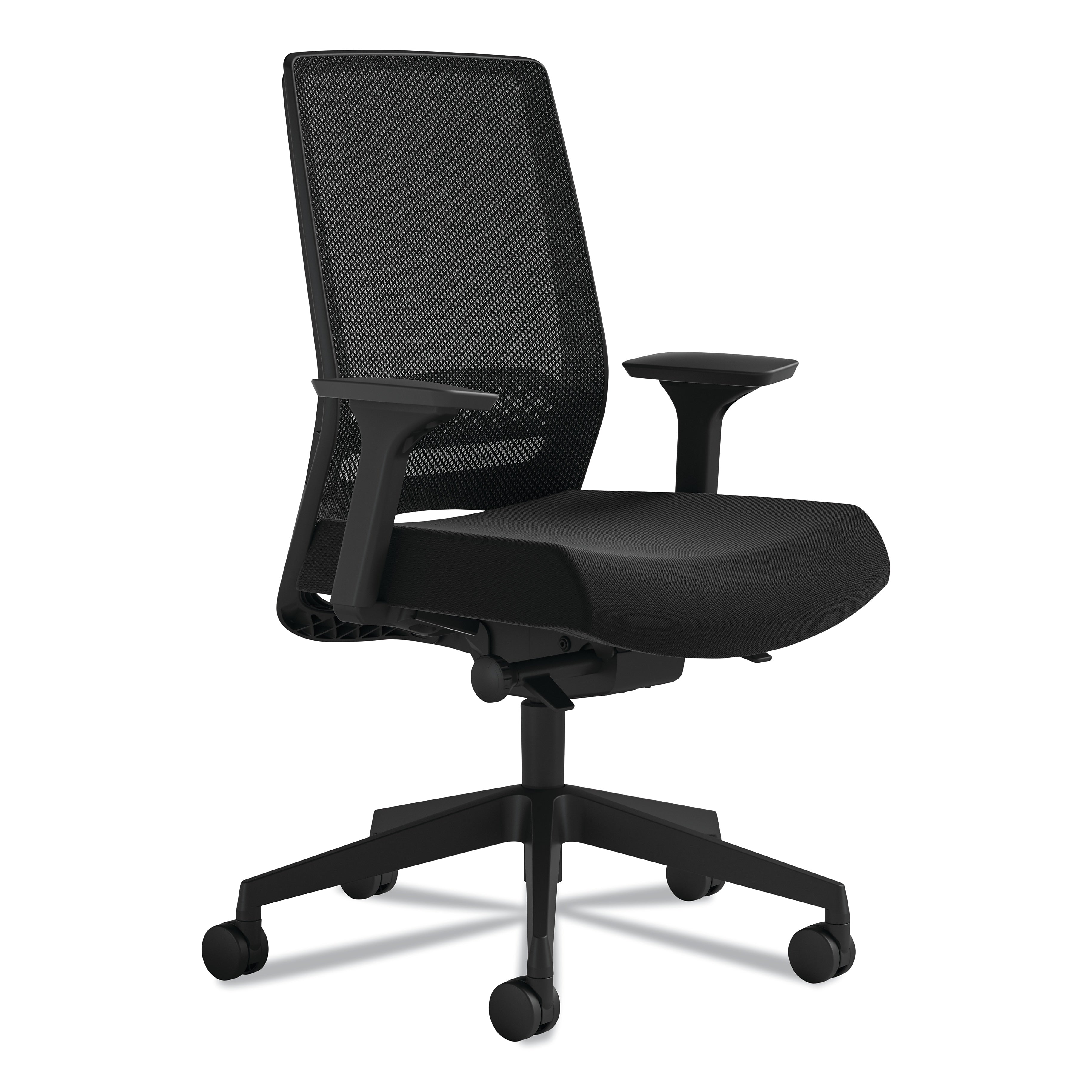 Safco Medina Deluxe Task Chair, Supports Up to 275 lb., 18" to 22" Seat Height, Black