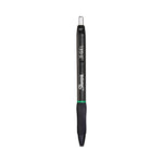 Sharpie S-Gel High-Performance Gel Pen, Retractable, Medium 0.7 mm, Green Ink, Black Barrel, Dozen (SAN2126216)