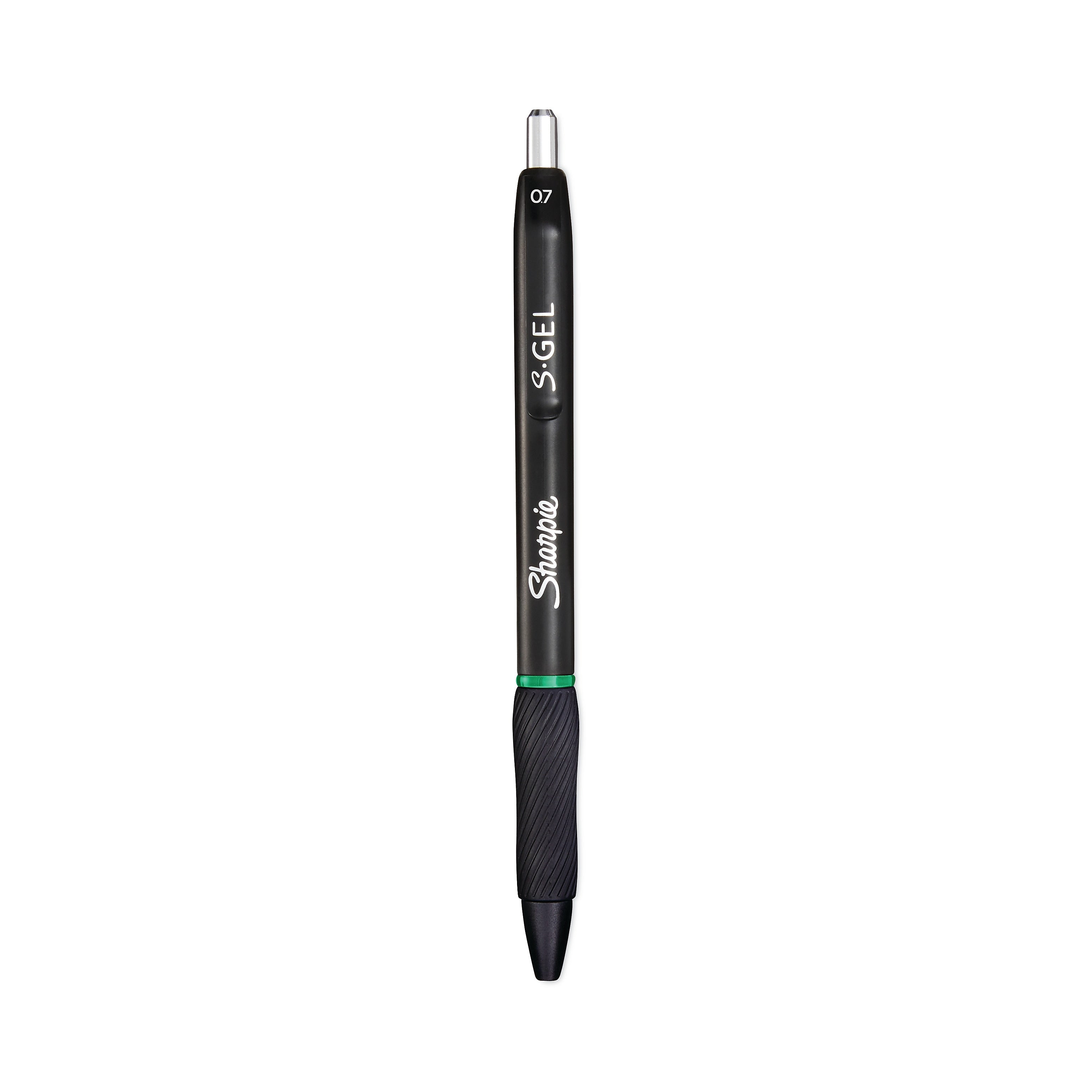 Sharpie S-Gel High-Performance Gel Pen, Retractable, Medium 0.7 mm, Green Ink, Black Barrel, Dozen (SAN2126216)