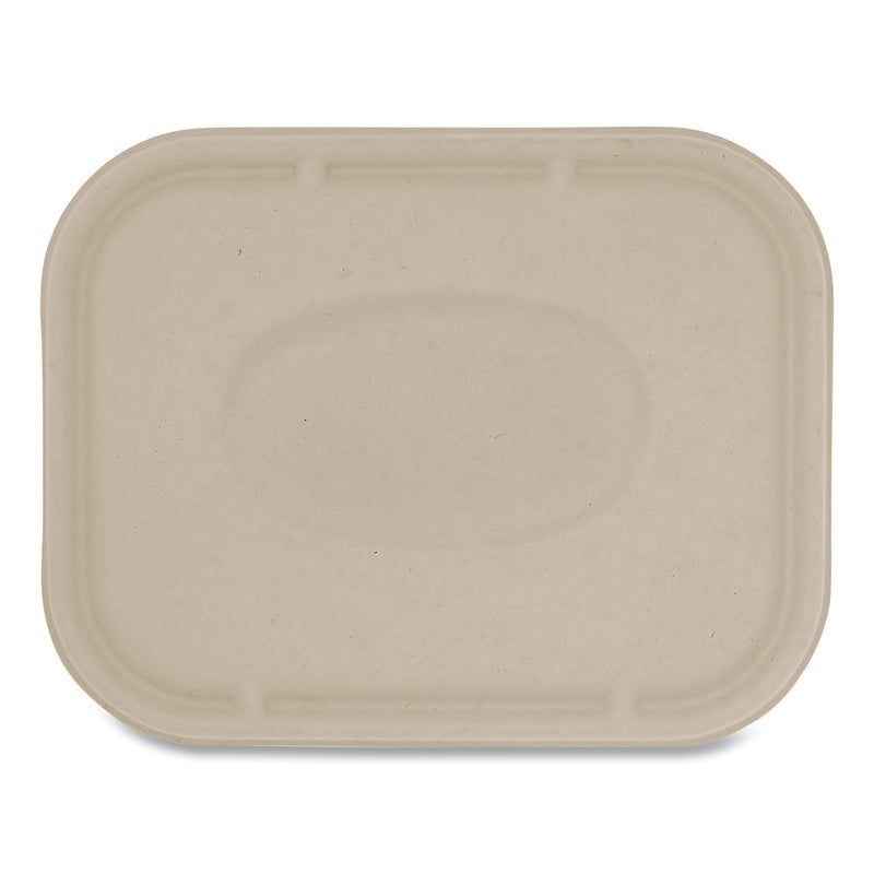 World Centric Fiber Lids for Fiber Containers, 7.8 x 10.1 x 0.5, Natural, 400/Carton (WORTRLSC10LF)