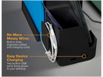 Bostitch Konnect Stackable Plastic Office Phone Stand, Black (KT2-BASEPHONE-BLK)