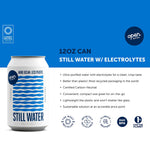 Open Water Still Canned Water with Electrolytes, 12 oz., 12/Case (343-00002)
