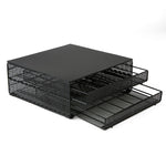 Mind Reader Plastic Coffee Pod Organizer with 2 Drawers, 72 Pod Capacity, Black (DBMTRAY-BLK)
