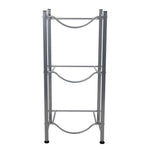Mind Reader 3-Shelf Mobile Water Jug Stand Holder, Metal, Silver (3TJUG-SIL)