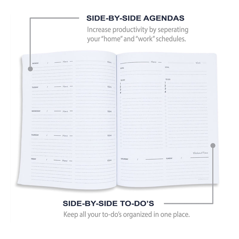 Undated Kahootie Co. 8" x 10" Planner, It's That Kinda Day, Teal Diamonds (ITKHWTD-H)