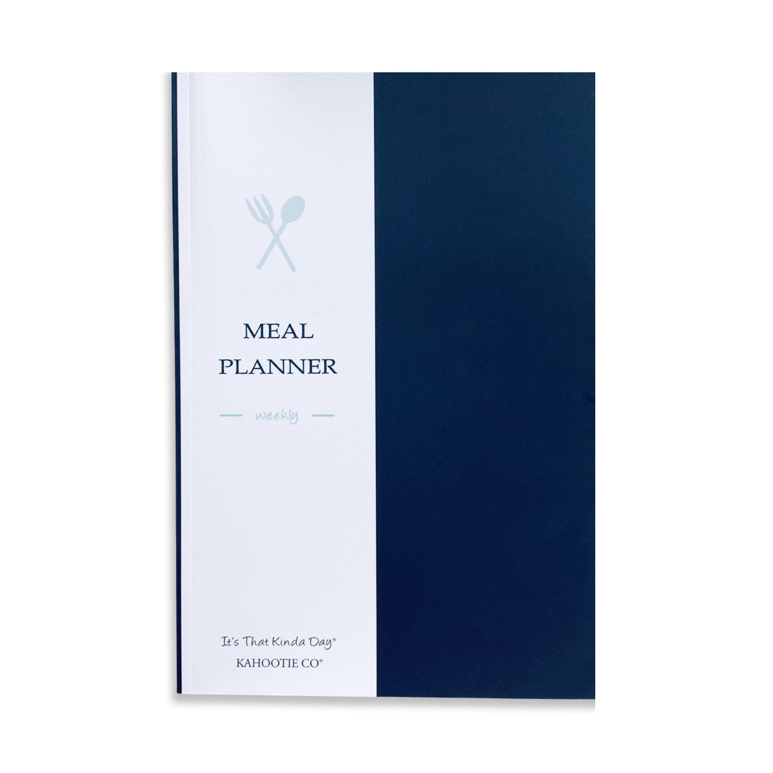Undated Kahootie Co. 6.25" x 9" Meal Planner, Navy (ITKMEALN)