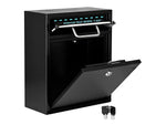 AdirOffice Steel Ultimate Locking Wall Mounted Drop Box Interoffice Mailbox, Medium, Black (631-05-BLK-PKG)