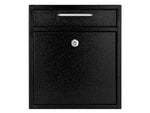 AdirOffice Steel Ultimate Locking Wall Mounted Drop Box Interoffice Mailbox, Medium, Black (631-05-BLK-PKG)