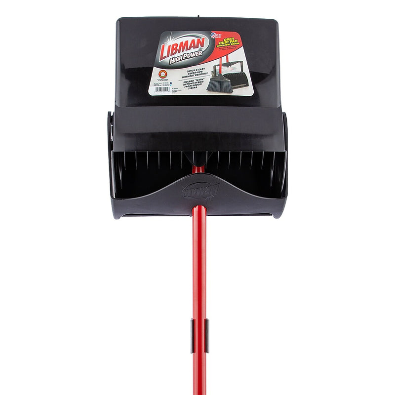Libman Broom with Dustpan, Black/Red, 2/Carton (919)