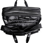McKlein Clinton P Series Leather Briefcase, Laptop Compatible, Rolling, Black (88445)
