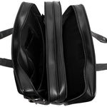 McKlein Clinton P Series Leather Briefcase, Laptop Compatible, Rolling, Black (88445)