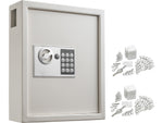 AdirOffice 40-Key Digital Lock Key Cabinet with Key Tags, White (680-40-WHI-689-PKG)