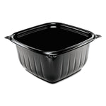 Dart PresentaBowls Pro Black Square Bowls, 16 oz., 5 x 5 x 2.5, 63/Bag, 8 Bags/Carton