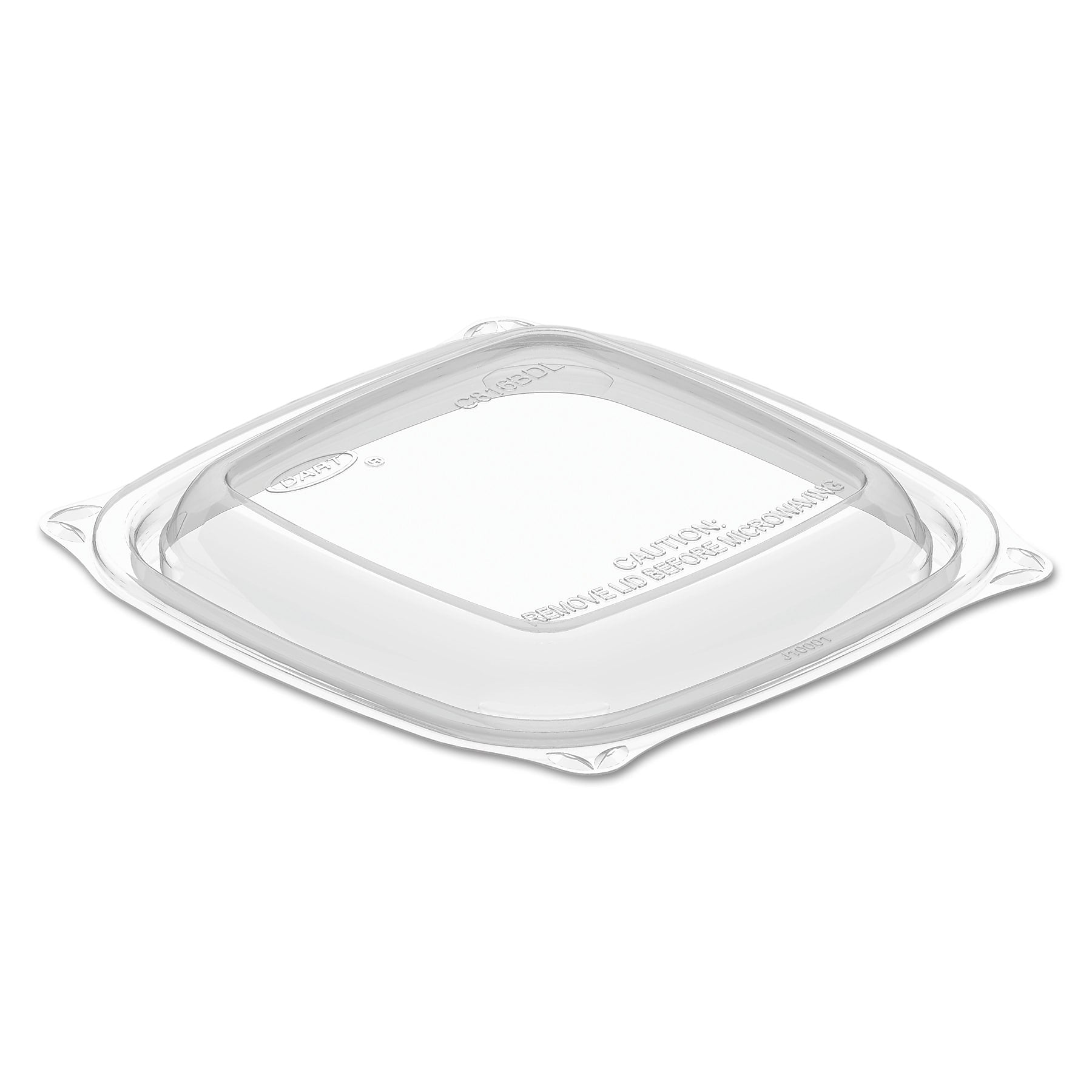 Dart PresentaBowls Pro Clear Square Lids for 8-16 oz Bowls, 5 x 5 x 1, Clear, 63/Bag, 8 Bags/Carton