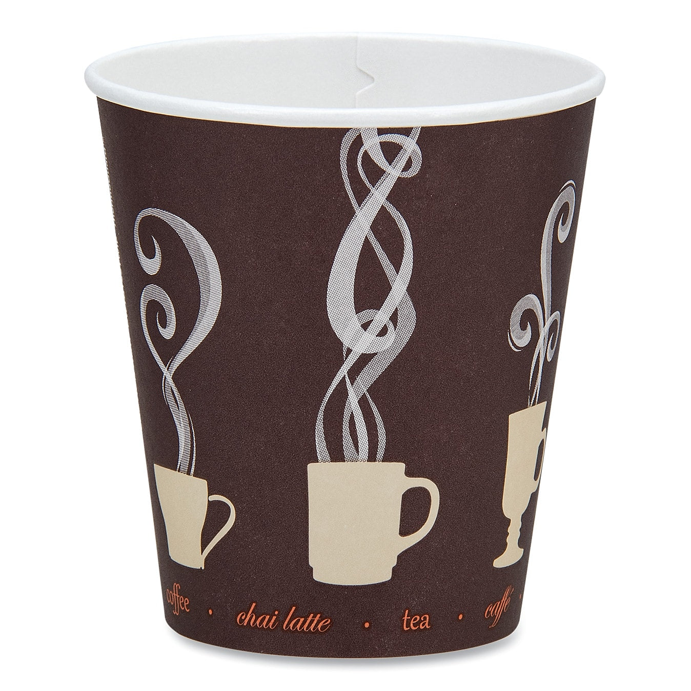 Dart Thermoguard Insulated Paper Hot Cups, 12 oz., Steam Print, 600/Carton