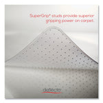 Deflect-O Carpet Chair Mat with Lip, 45" x 53'', Medium-Pile, Clear (DEFCM14232AM)