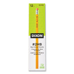 Dixon No. 2 Pencil, HB (#2), Black Lead, Yellow Barrel, 12/Pack