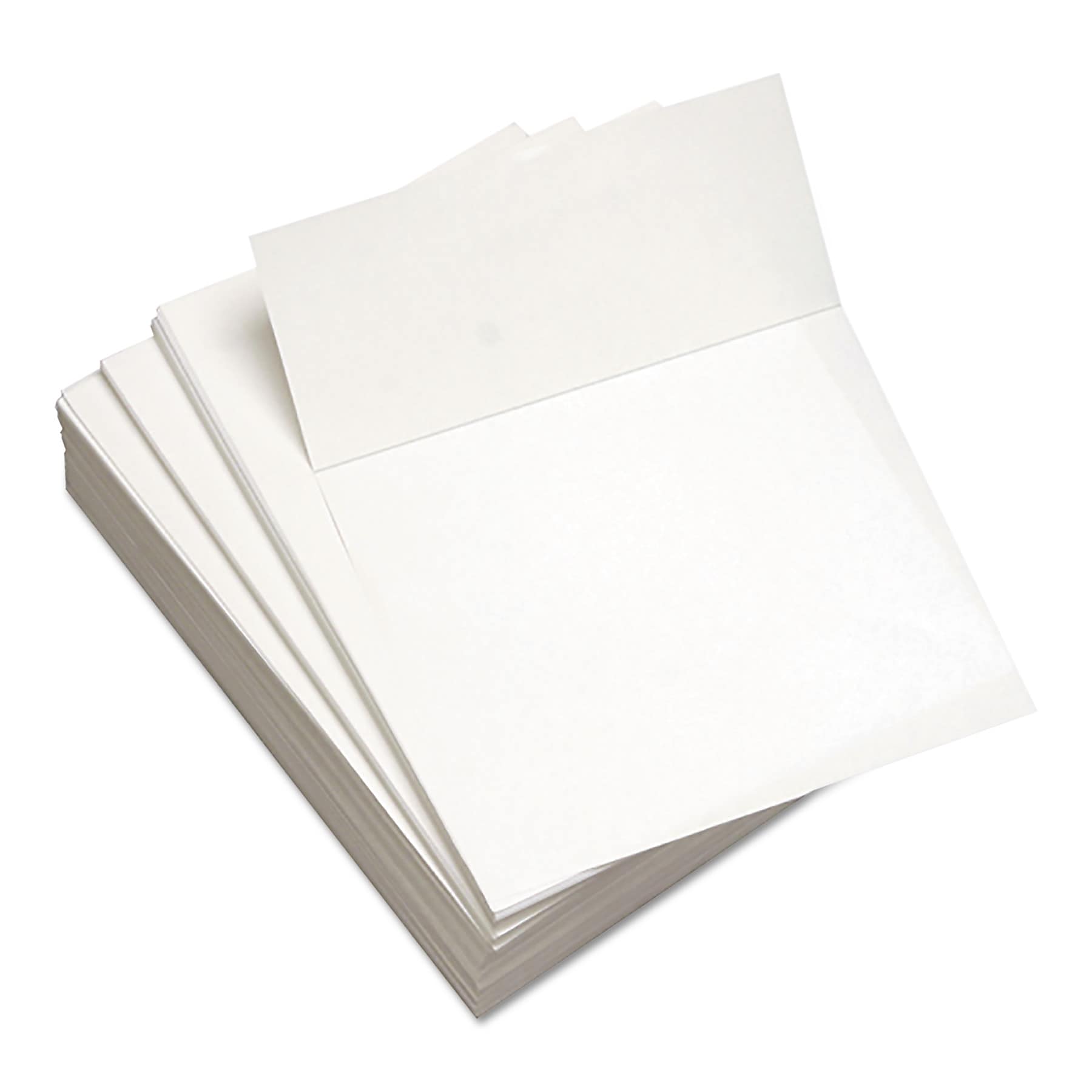 Lettermark Custom Cut-Sheet Copy Paper, 92 Bright, Micro-Perforated 3.66" from Bottom, 20lb, 8.5 x 11, White, 500/Ream