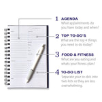 Kahootie Co. Daily Planner For Your Busy Days  5.5"x8.5", Teal Diamonds (ITKDTD)