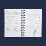 Kahootie Co Daily Planner For Your Busy Days, 6" x 9", Navy Diamonds (ITKDND)