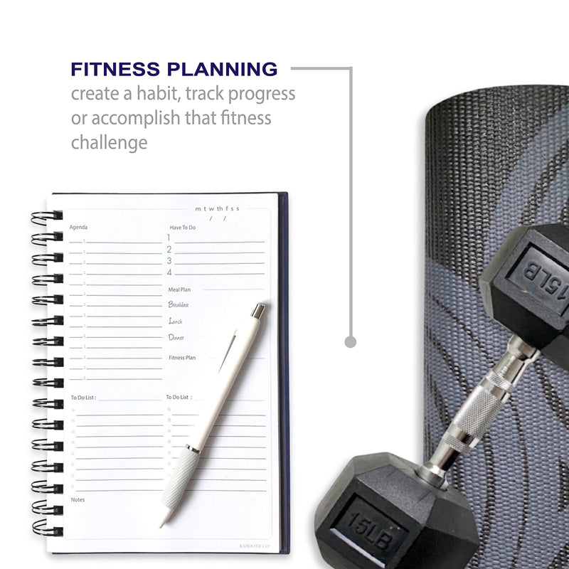 Kahootie Co Daily Planner For Your Busy Days, 6" x 9", Navy Diamonds (ITKDND)