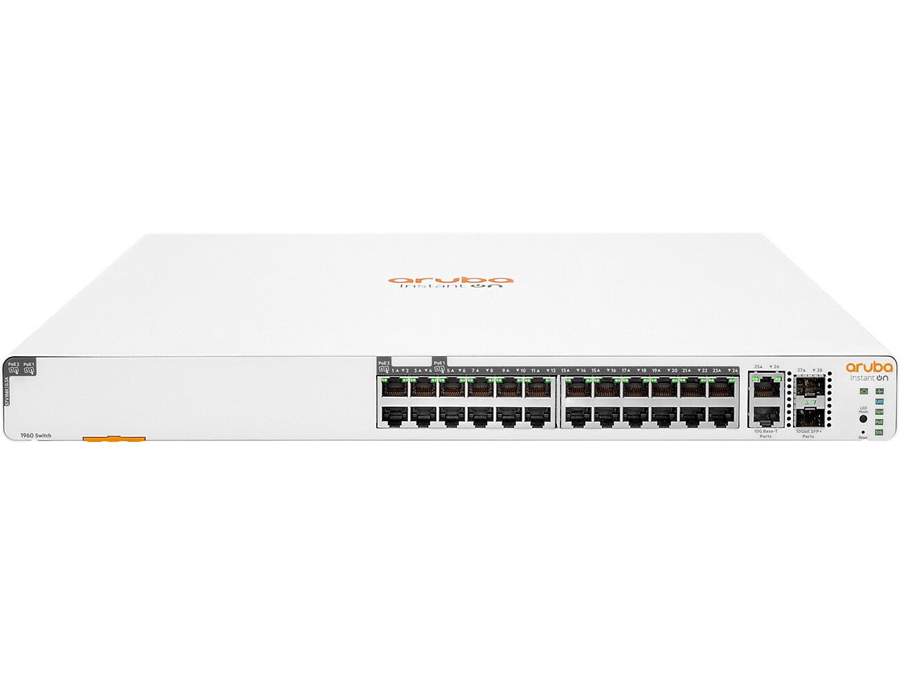 Aruba Instant On 1960 24-Port Gigabit Ethernet Managed Switch, 10/100/1000 Mbps, White (JL807A#ABA)