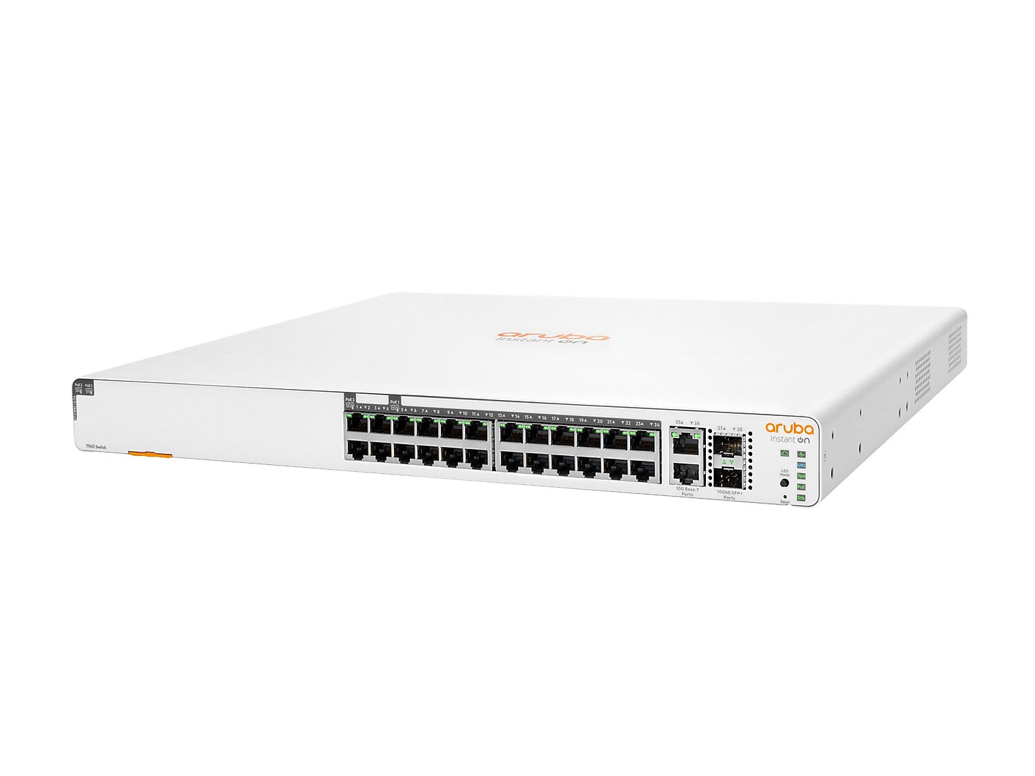 Aruba Instant On 1960 24-Port Gigabit Ethernet Managed Switch, 10/100/1000 Mbps, White (JL807A#ABA)