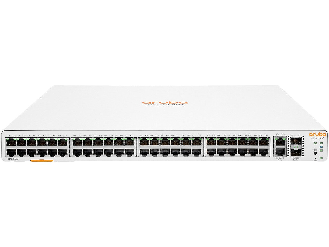 Aruba Instant On 1960 48-Port Gigabit Ethernet Managed Switch, 10/100/1000 Mbps, White (JL808A#ABA)
