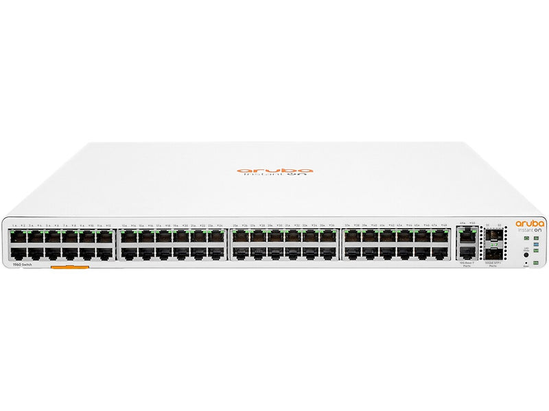 Aruba Instant On 1960 48-Port Gigabit Ethernet Managed Switch, 10/100/1000 Mbps, White (JL808A#ABA)