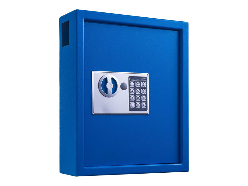 AdirOffice 40-Key Digital Lock Cabinet with Key Tags, Blue (680-40-BLU-689-PKG)