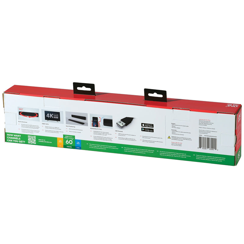 One For All Suburbs Amplified Bar with Fabric Indoor HDTV Antenna (A7-14426)