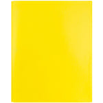 JAM Paper POP 2 Pocket Plastic Folders with Fastener, Yellow, 6/Pack (382ECYED)