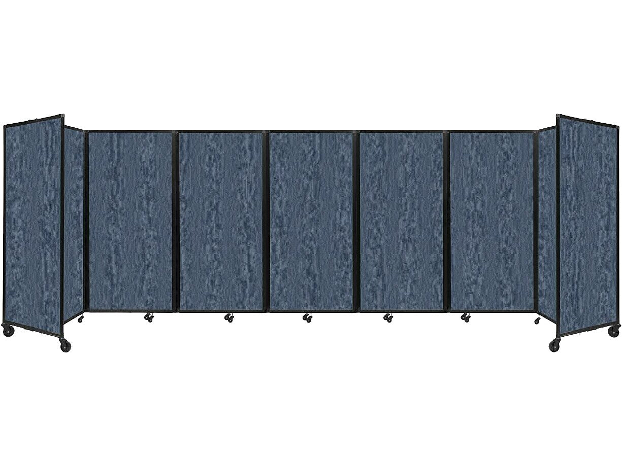 Versare The Room Divider 360 Freestanding Mobile Partition, 72"H x 234"W, Ocean Fabric (1172715)