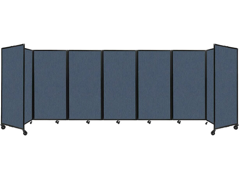 Versare The Room Divider 360 Freestanding Mobile Partition, 72"H x 234"W, Ocean Fabric (1172715)