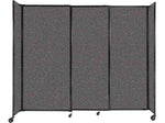 Versare StraightWall Freestanding Mobile Partition, 72"H x 86"W, Charcoal Gray Fabric (1472307)