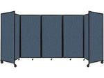 Versare The Room Divider 360 Freestanding Mobile Partition, 72"H x 168"W, Ocean Fabric (1172515)
