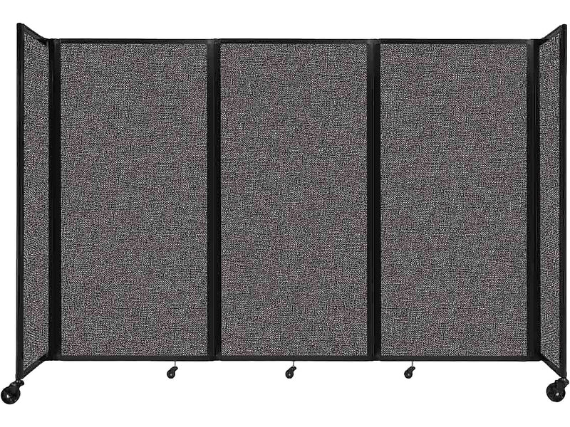 Versare The Room Divider 360 Freestanding Mobile Partition, 72"H x 102"W, Charcoal Gray (1172307)