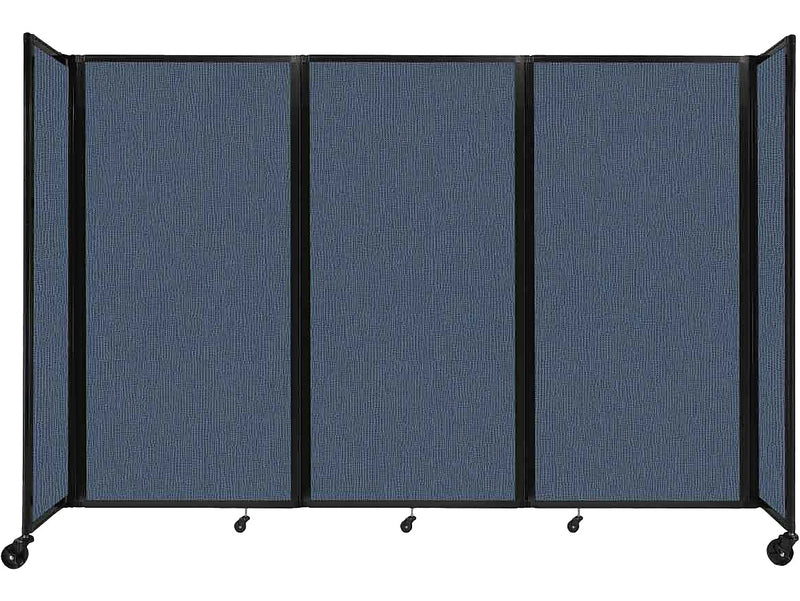 Versare The Room Divider 360 Freestanding Mobile Partition, 72"H x 102"W, Ocean Fabric (1172315)