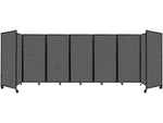 Versare The Room Divider 360 Freestanding Mobile Partition, 72"H x 234"W, Charcoal Gray Fabric (1172707)