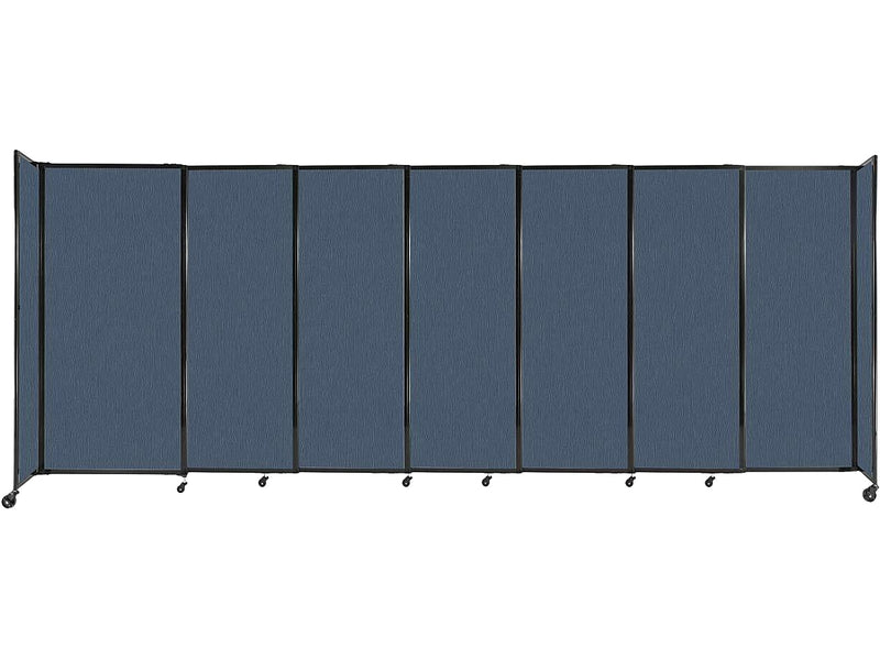 Versare StraightWall Freestanding Mobile Partition, 72"H x 186"W, Ocean Fabric (1472715)