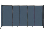 Versare StraightWall Freestanding Mobile Partition, 72"H x 135"W, Ocean Fabric (1472515)
