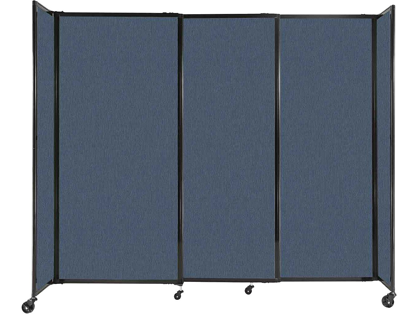 Versare StraightWall Freestanding Mobile Partition, 72"H x 86"W, Ocean Fabric (1472315)